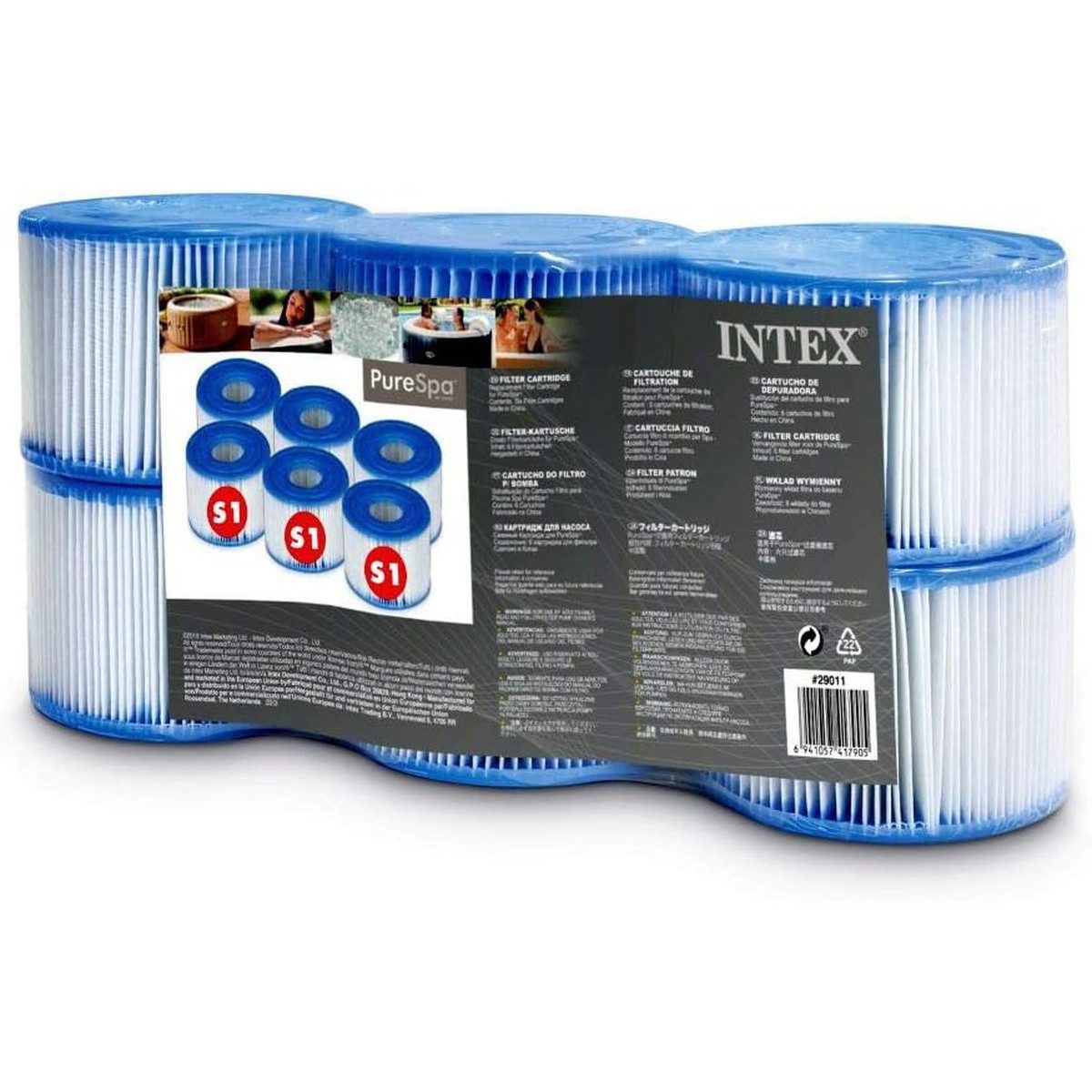 Intex Pool-Filterkartusche Filterkartusche Typ S1 für PureSPA 6er Pack