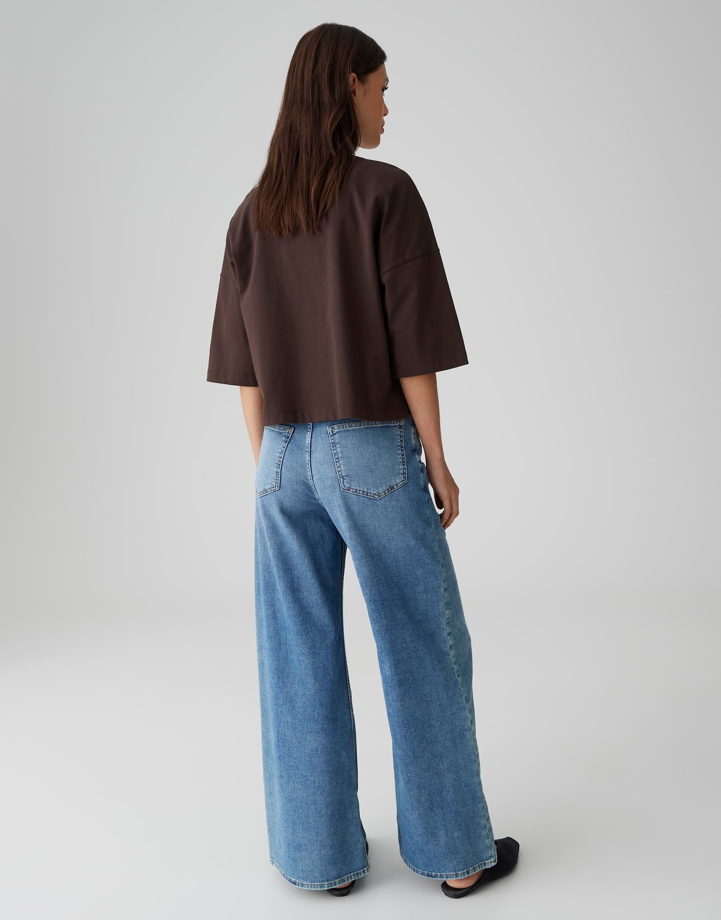 OPUS PANTS Palazzohose MARI WILLOW Palazzo mit Powerstretch Mid Rise – Bild 3 von 5