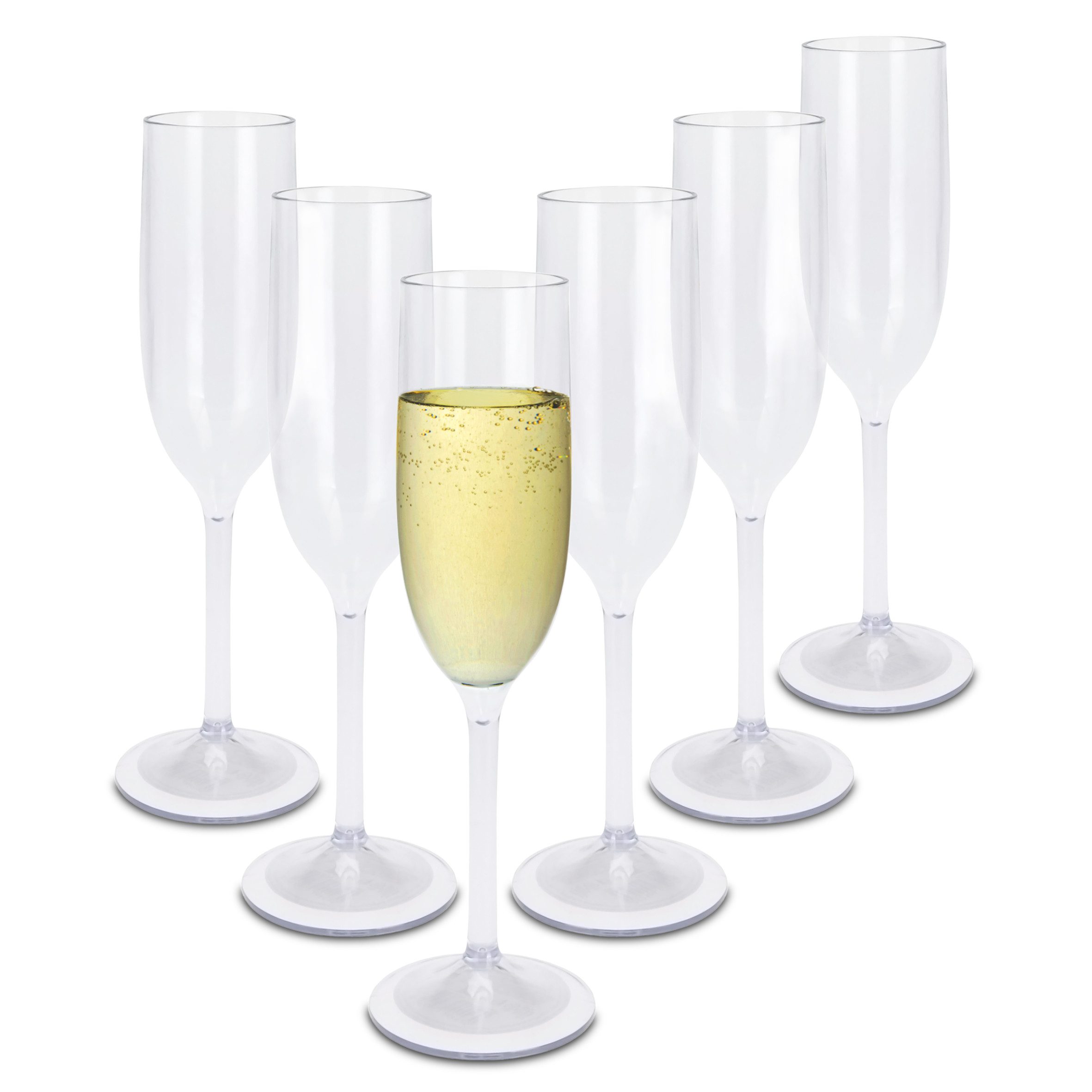 Spetebo Стекло-Set Mehrweg Kunstsoff Camping Glas, Kunststoff, Camping Sektflöte wiederverwendbar
