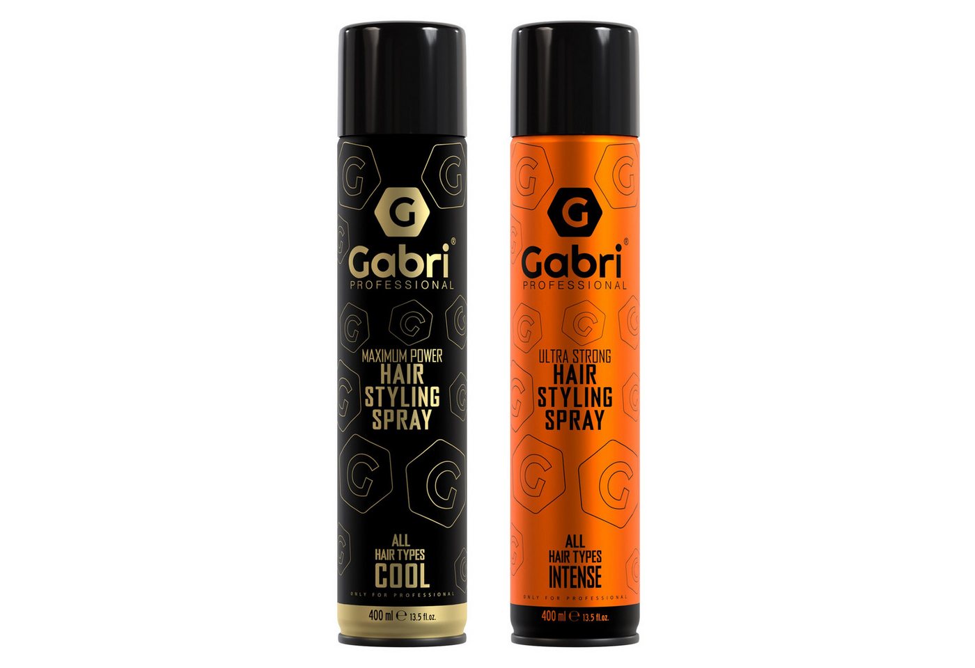 Gabri Professional Haarspray Gabri Professional - 2 x Hair Styling Spray Collection-Set je 400 ml, Spar-Set, 2-tlg., Haarstyling