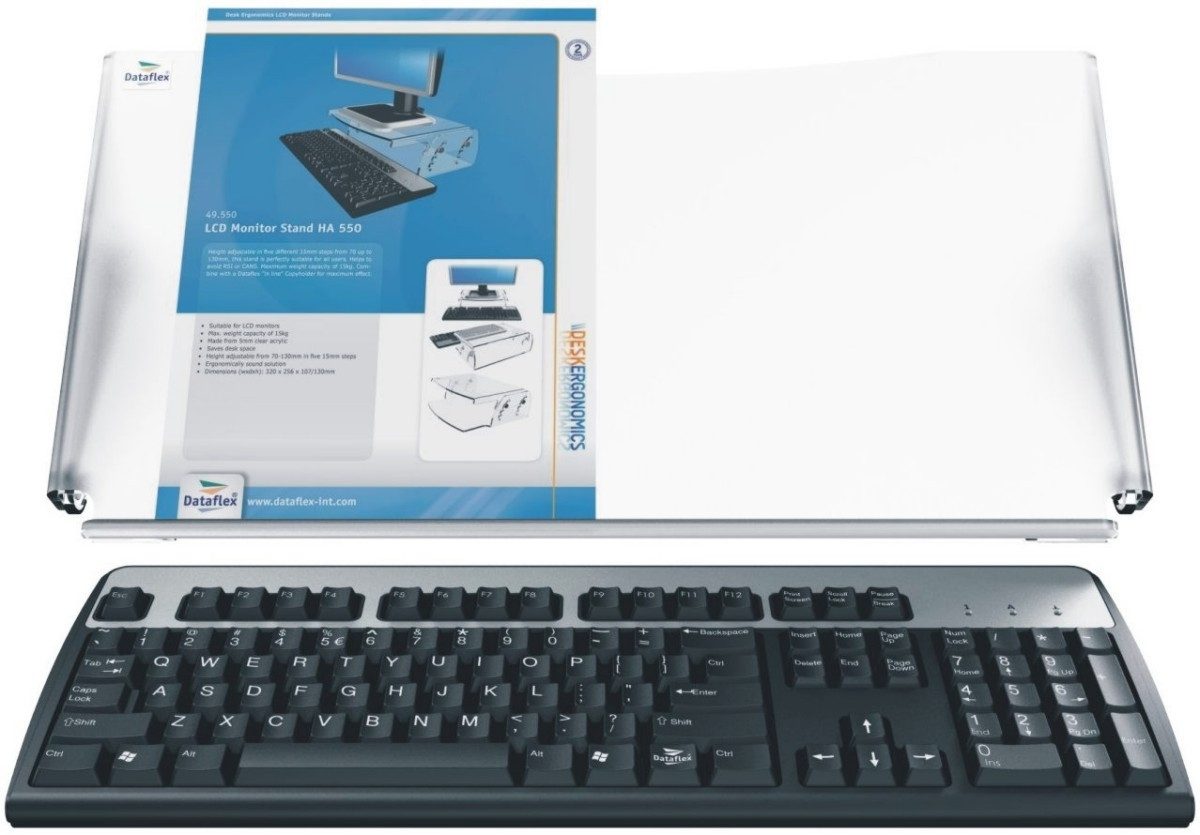 Dataflex Konzepthalter Dokumentenhalter ErgoDoc HV 400 A3 quer Acryl klar