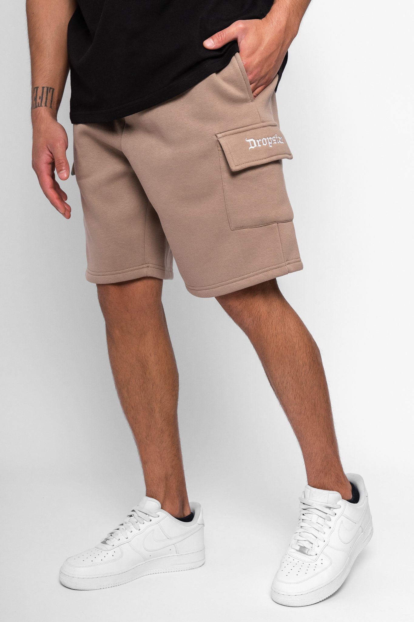 Dropsize Shorts DS2 Herren Cargoshorts Heavy 360 GSM, Herren Sweatshorts kurze Cargohose, Herren Cargo Shorts kurze Sommer Hose, Herren Sweat Shorts kurze Cargo-Hose 360GSM, Herren kurze hose Stretch, Herren kurze Shorts, Herrenshorts Freizeit-Hose Stoffhose Stretch Shorts Sweatpants, Herren Sommer Hose kurz, Herren Sweat Pants mit elastischem Gummi-Bund Cargotasche Stretch D488-1