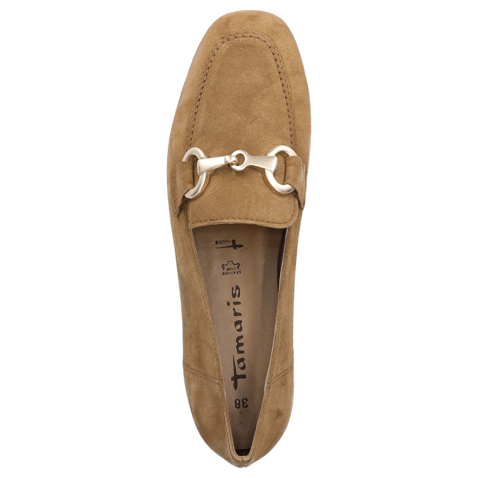 Tamaris Tamaris Damen Leder Slipper cognac Slipper