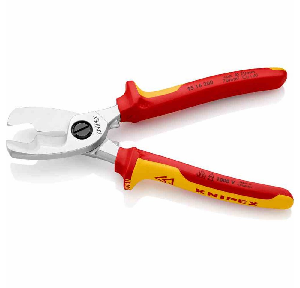 Thumbnail - Knipex Kombizange Kabelschere mechanisch Einhand Ø20mm 70mm² L200mm Isoliert VDE-geprüft