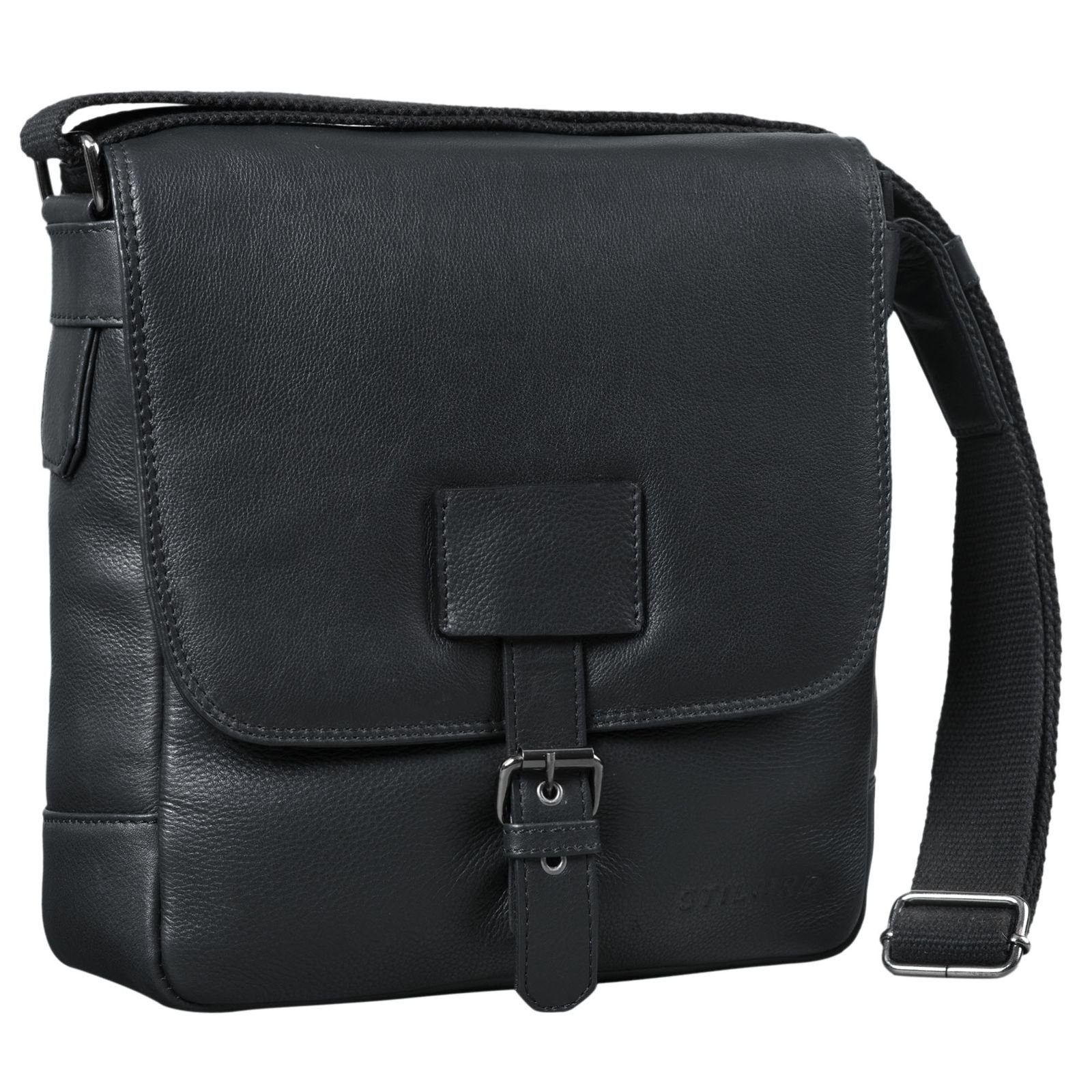 STILORD Messenger Bag Herrentasche "Bennet" Messenger schwarz Leder Bag