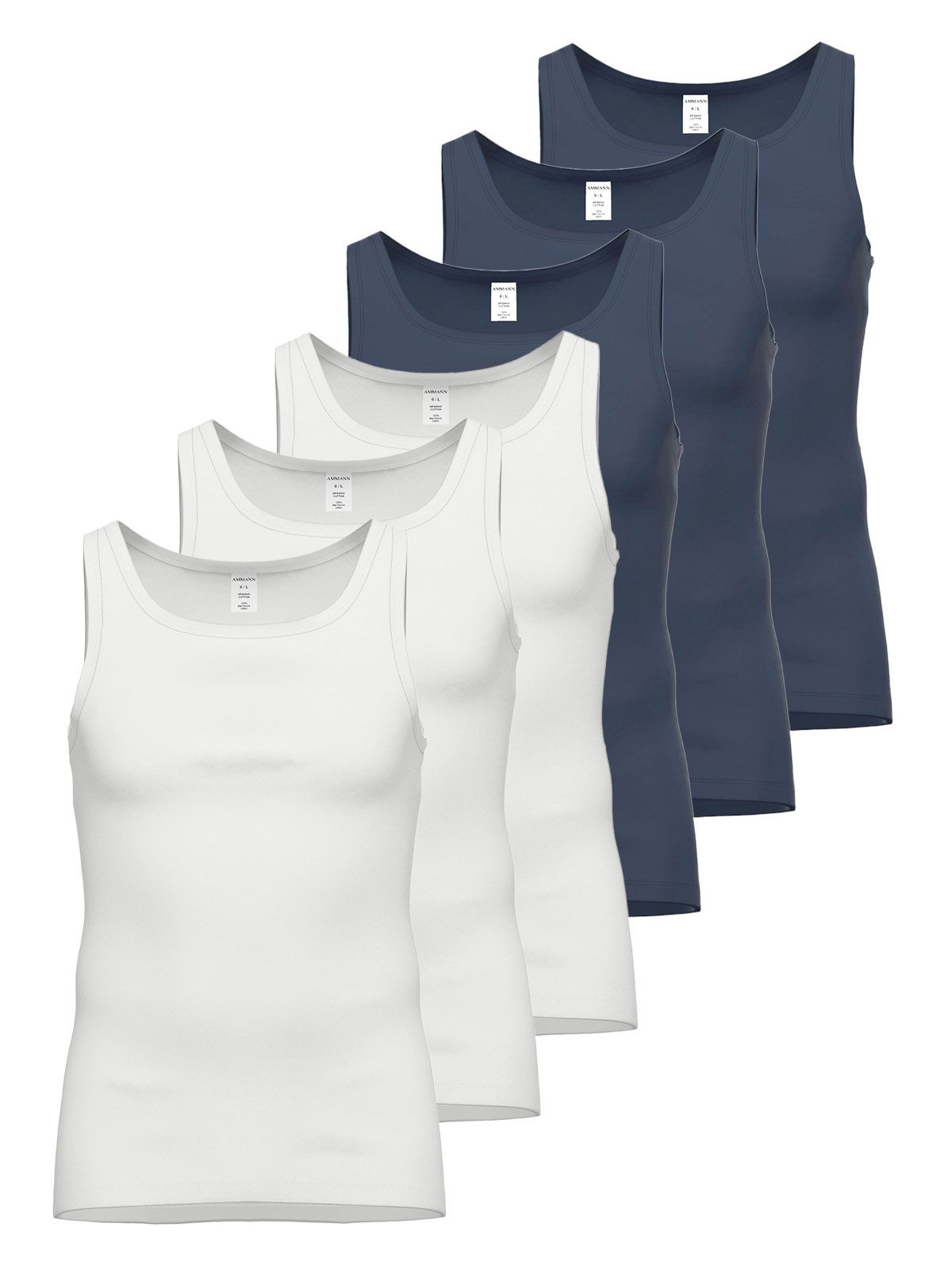 Achselhemd 6er Pack Unterhemd Day Classic / Feinripp Premium