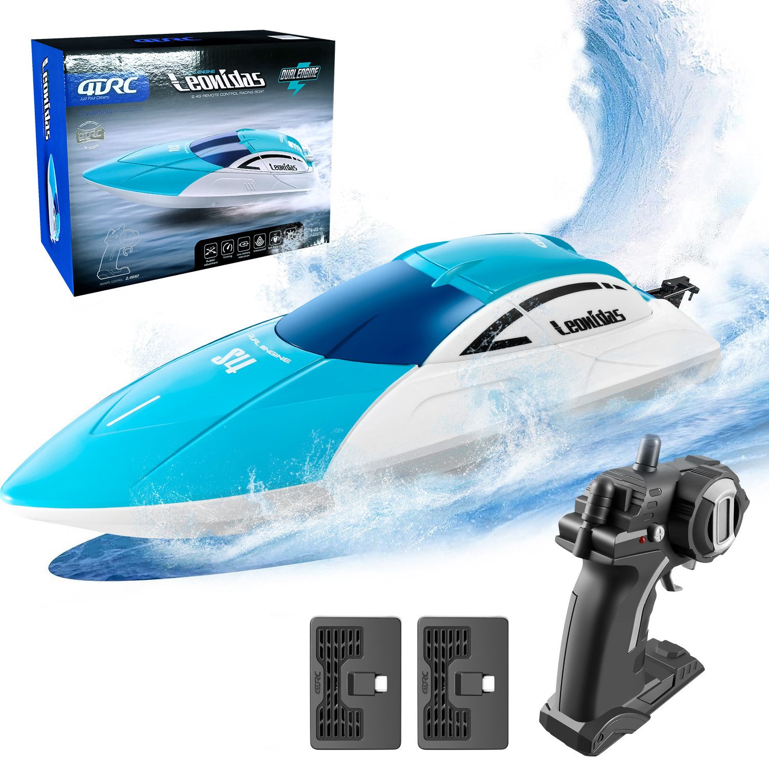 RC-Boot S4 RC Boot – Ferngesteuertes Schnellboot 32 km/h, 2,4 GHz