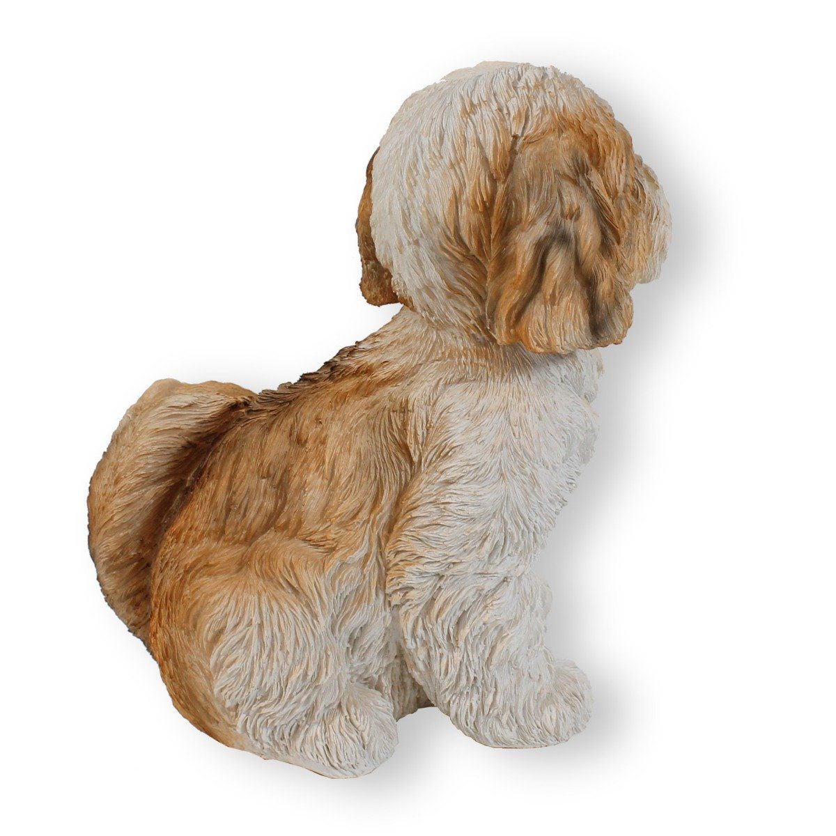 colourliving Tierfigur Hunde Figur Shih 22 sitzend Darstellung realistische Tierfigur mit cm, Filzplättchen, Tzu Welpe handbemalt