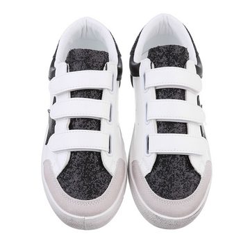 Ital-Design Damen Low-Top Freizeit Sneaker (86345008) Flach Sneakers Low in Schwarz