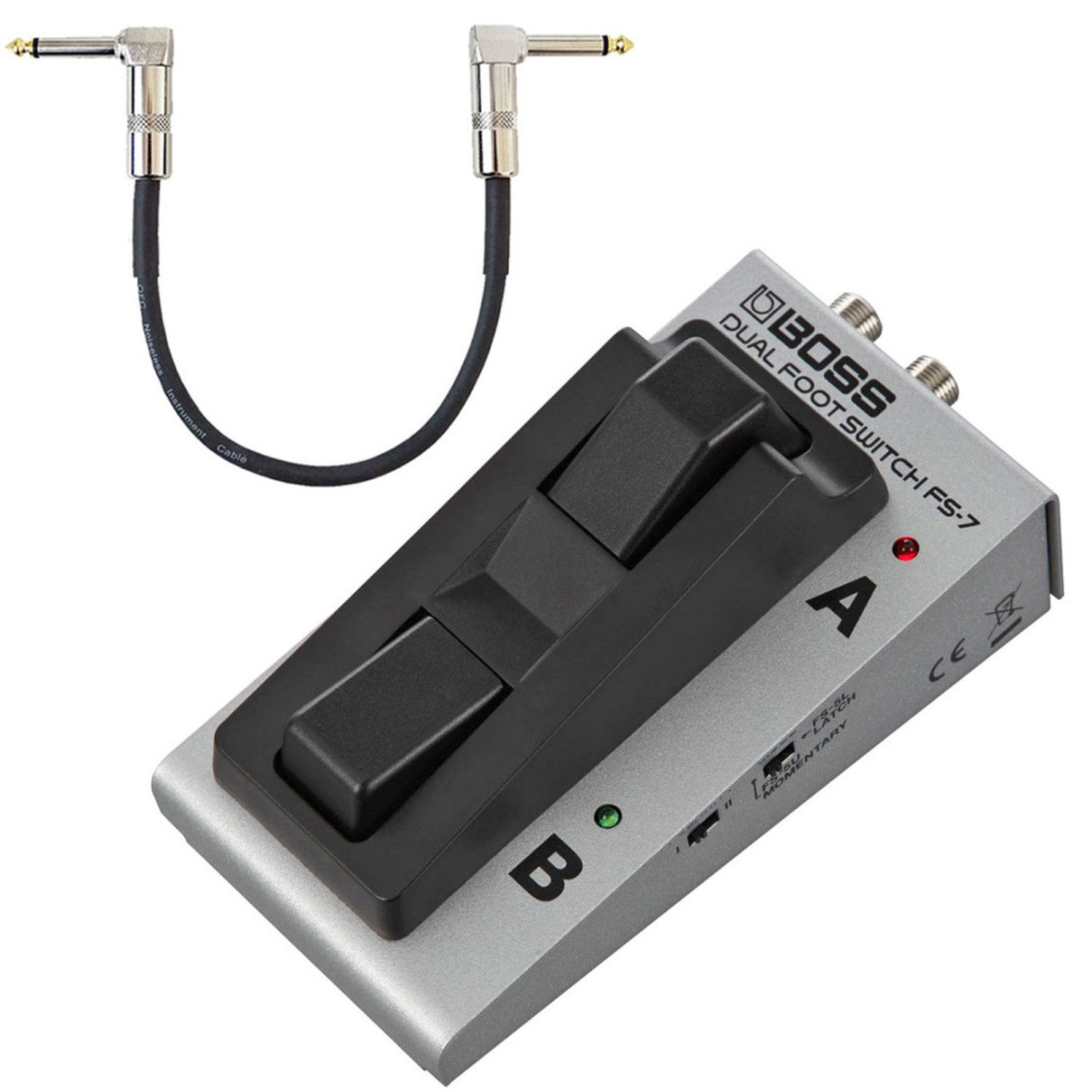 Boss by Roland Boss FS-7 Dual Footswitch mit Patchkabel 30cm Digitales Aufnahmegerät (Vorteils-Set)