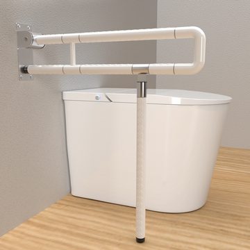 Clanmacy Haltegriff WC Aufstehhilfe Stützgriff Toilette Wandmontage Klappgriff Handgriff
