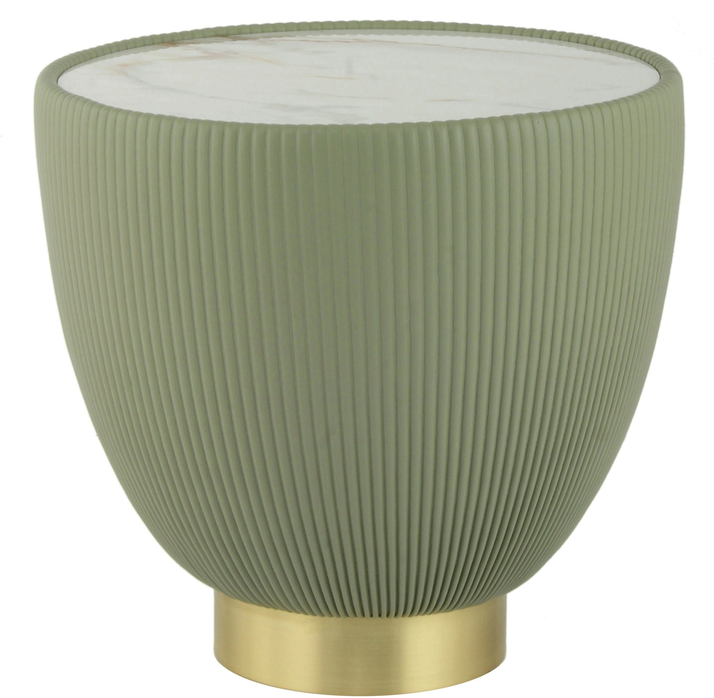 Kayoom Beistelltisch Jokai 125, praktische Ablagefläche, robust, Eisengestell (1-St), dekorativ, stilvoll, robust, gesinterte Steinplatte