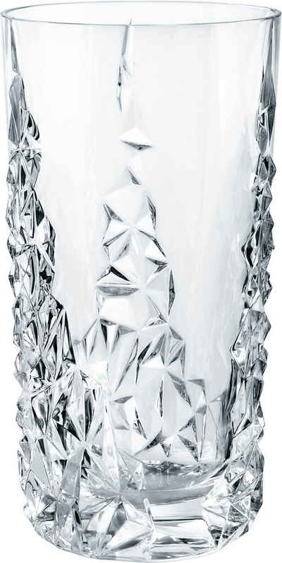 Nachtmann Longdrinkglas Sculpture, Kristallglas, Made in Germany, 420 ml, 4-teilig