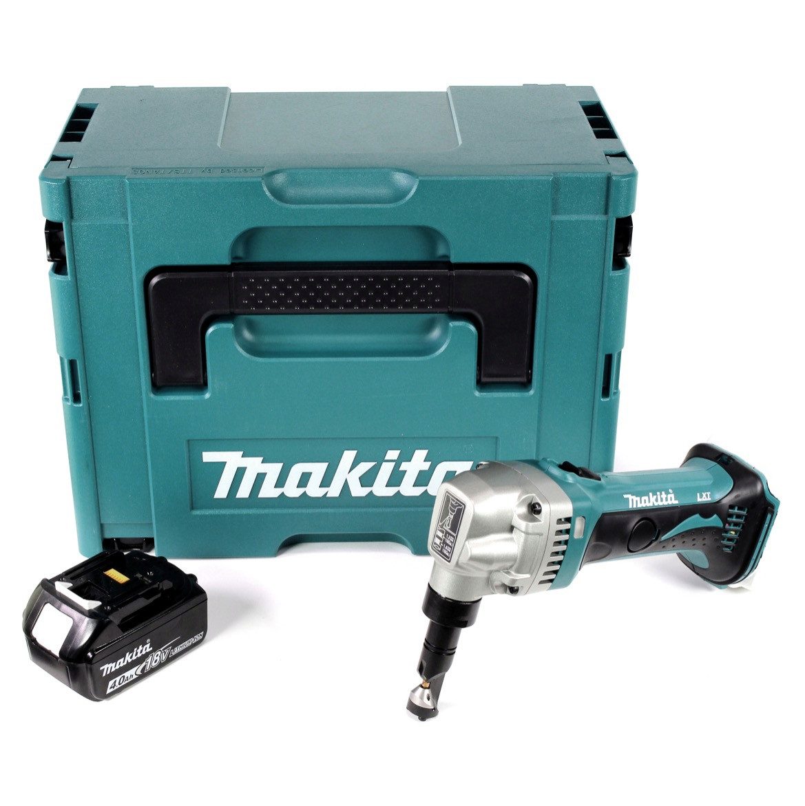 Makita Akku-Knabber DJN 161 M1J 18V Akku Knabber Schere + 1x Akku 4,0Ah + Makpac