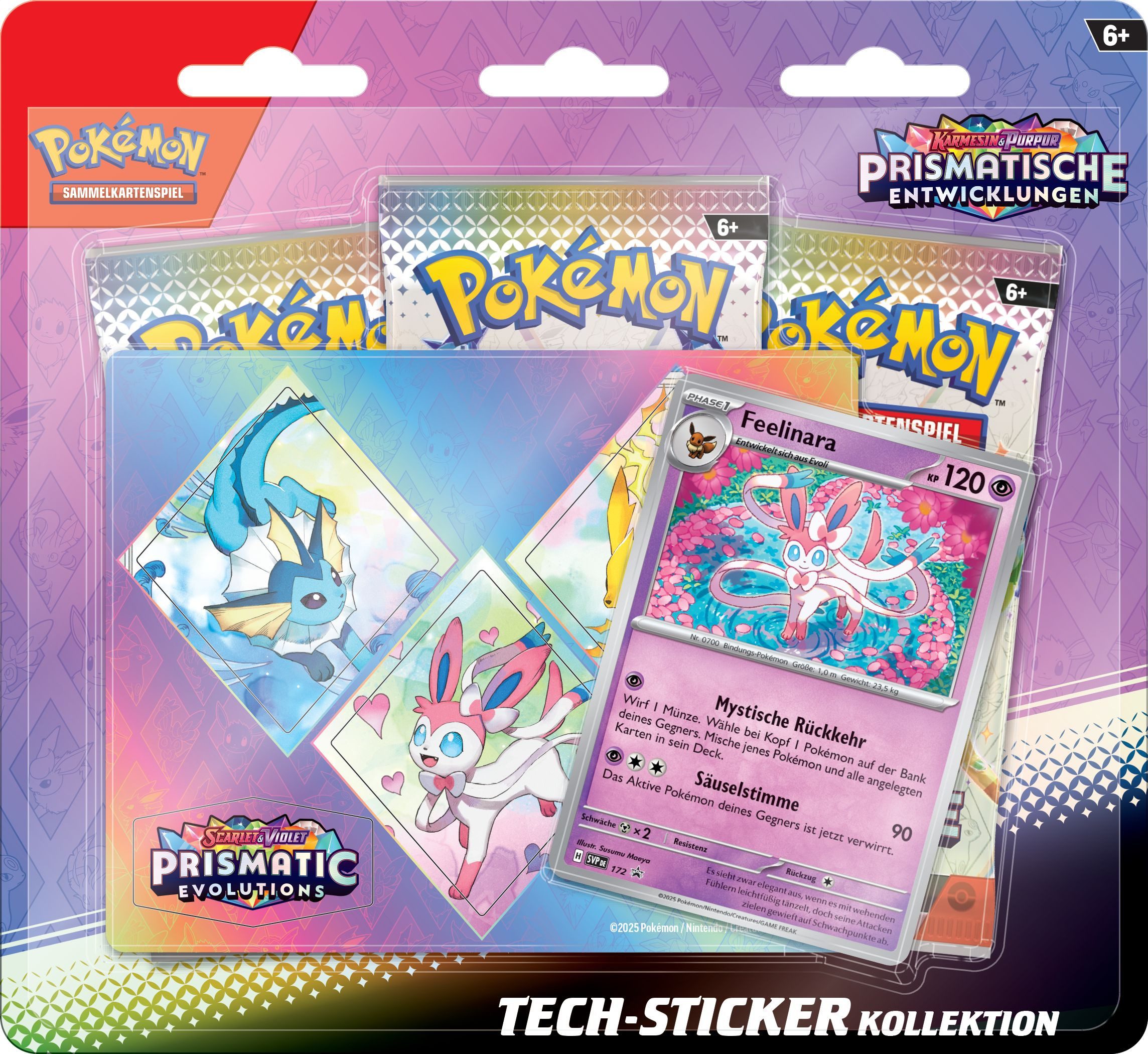 AMIGO Sammelkarte Pokémon Karmesin & Purpur - Prismatische Entwicklungen: Feelinara 3er