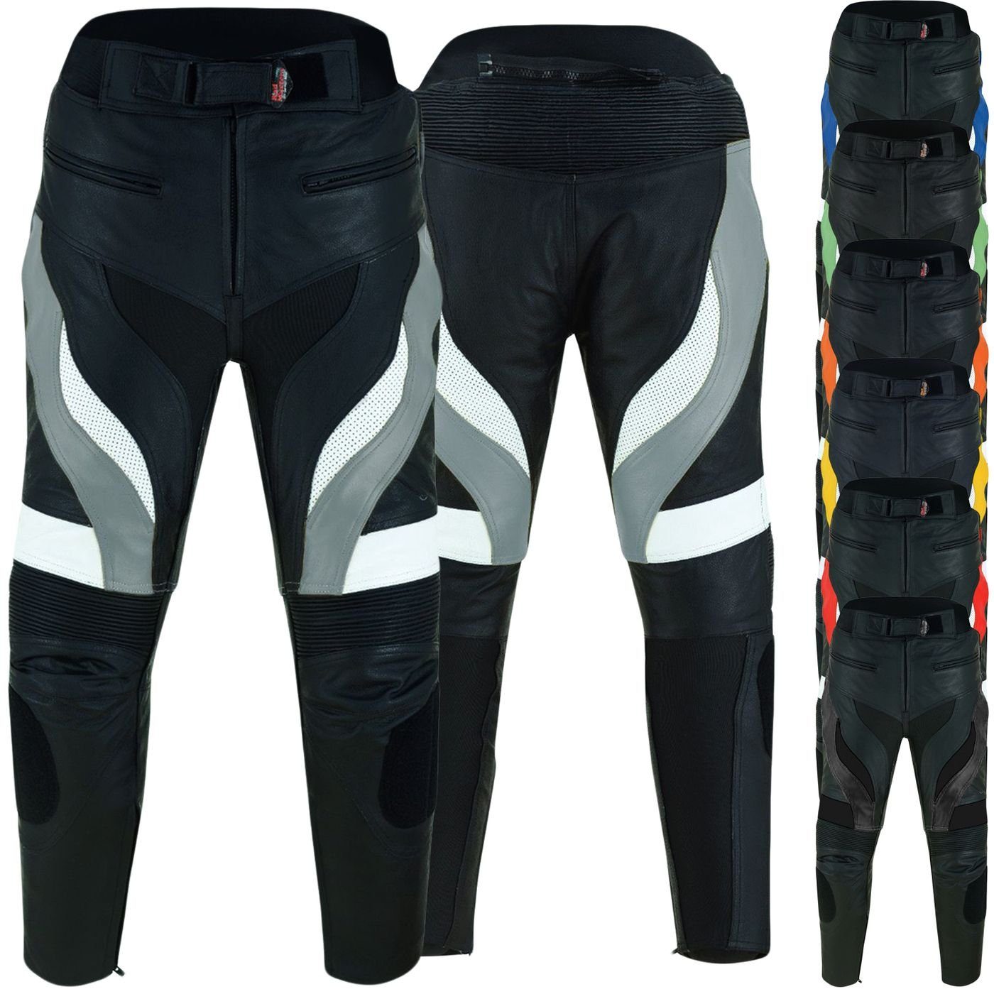 Motorradhose Wear Grau Lederhose German GW409T Motorradhose Biker