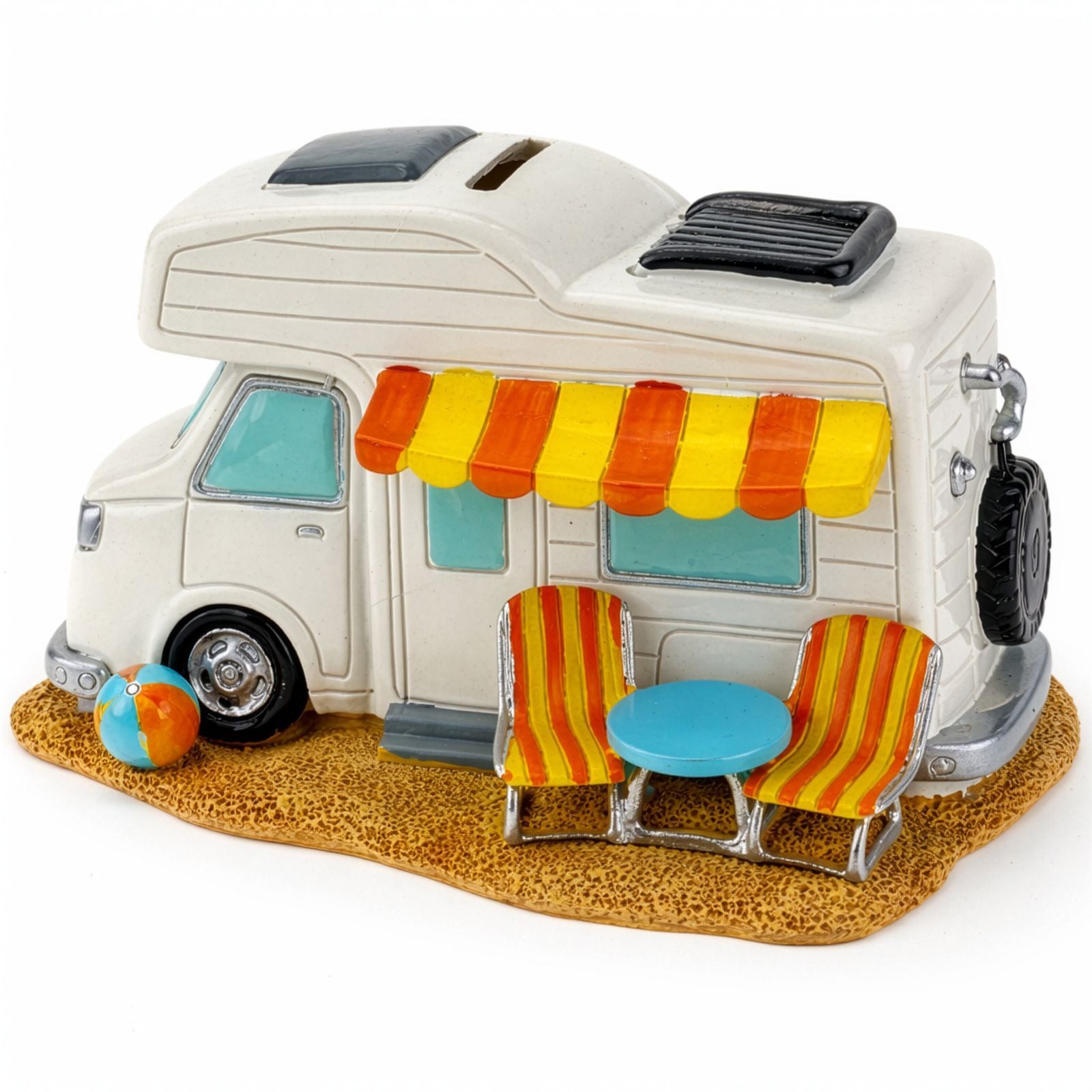 Kremers Schatzkiste Spardose XXL Wohnmobil Urlaubskasse & Geldgeschenk 19 cm Camper Sparschein. € 29,99