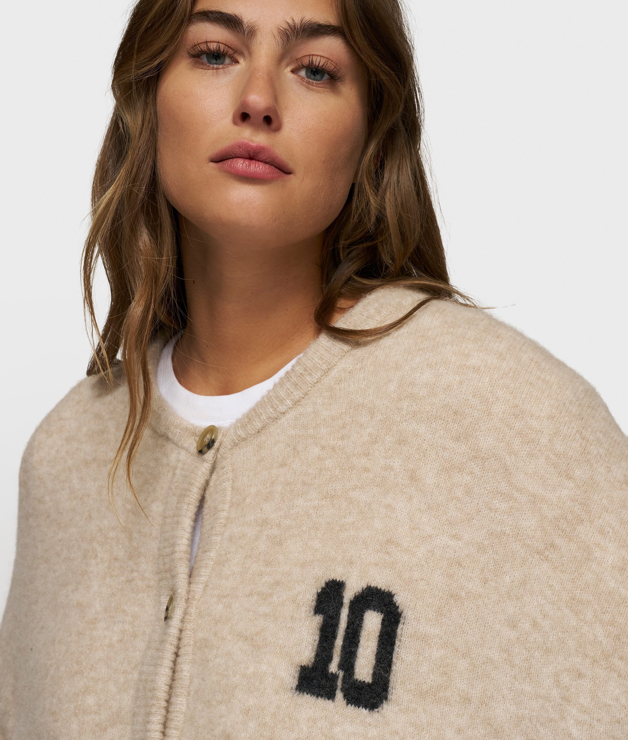 10DAYS Sweatshirt soft baseball knit cardigan günstig online kaufen