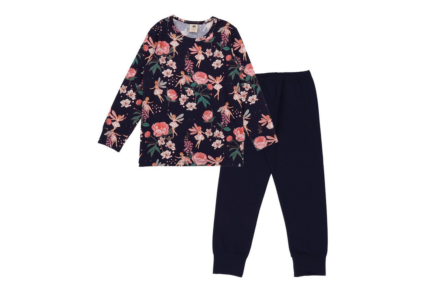 Walkiddy Schlafanzug Walkiddy Feen & Blumen Kinder Bio Baumwolle GOTS Dunkelblau - Bio Baumwolle,GOTS, Kinderbekleidung,nachhaltige Klamotten