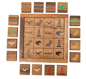 ROMBOL Denkspiele Spiel, Legespiel Borkum Puzzle, schwieriges Legepuzzle, tolles Denkspiel aus Holz, Holzspiel