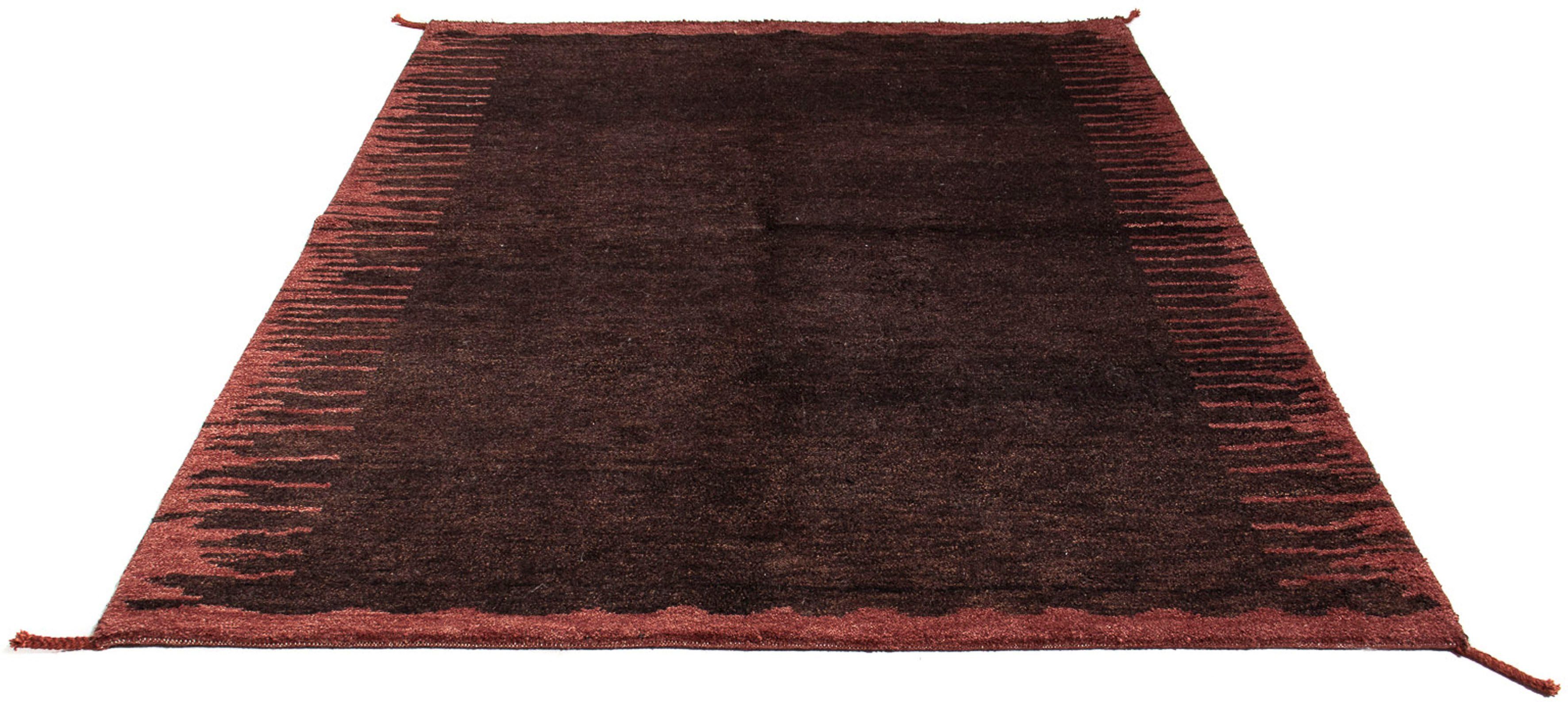 Wollteppich Gabbeh - Indus - 236 x 175 cm - braun, morgenland, rechteckig, Höhe: 18 mm, Wohnzimmer, Handgeknüpft, Einzelstück mit Zertifikat