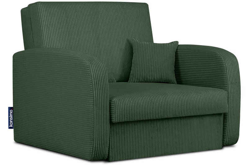 Konsimo Relaxsessel TILUCO Relaxsessel Schlafsessel Kindersofa, hergestellt in der EU, mit Schlaffunktion, mit Bettkasten, Liegesessel