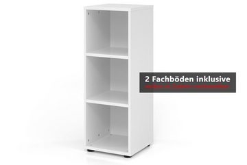 bümö Aktenregal smart Regal, Büroregal - 3 Ordnerhöhen, Dekor: Weiß