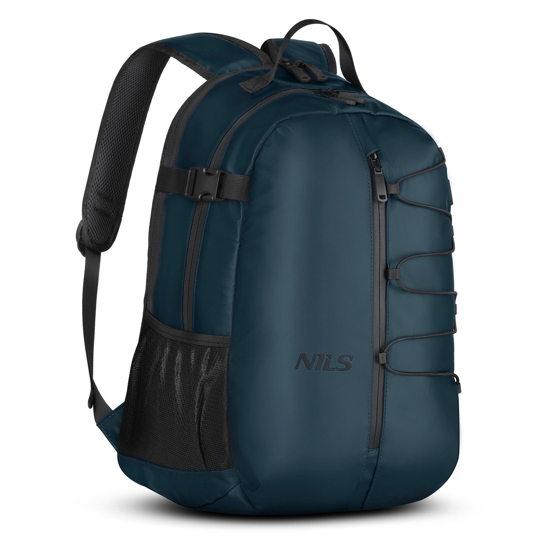 NILS CAMP Reiserucksack Laptoprucksack Tagesrucksack Freizeitrucksack (Spar-Set, 1-tlg., 46 x 29 x 15 cm leicht), Laptopfach, 20 l, Kompressionsriemen, spritzwassergeschützt