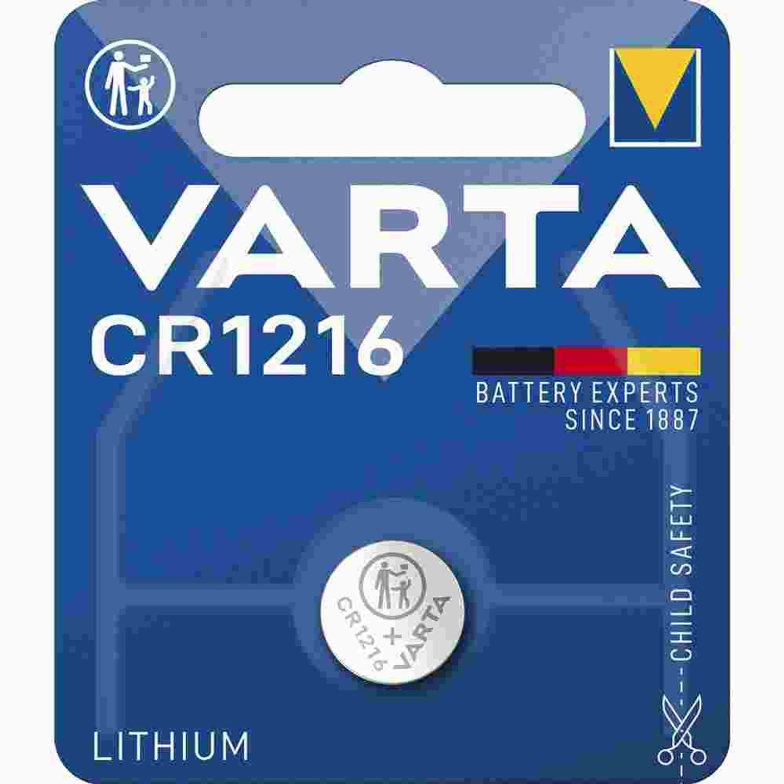 VARTA CR1216 Knopfzelle, 3V, Lithium, 25mAh, Ø12,5x1,6mm, ELECTRONICS Batterie