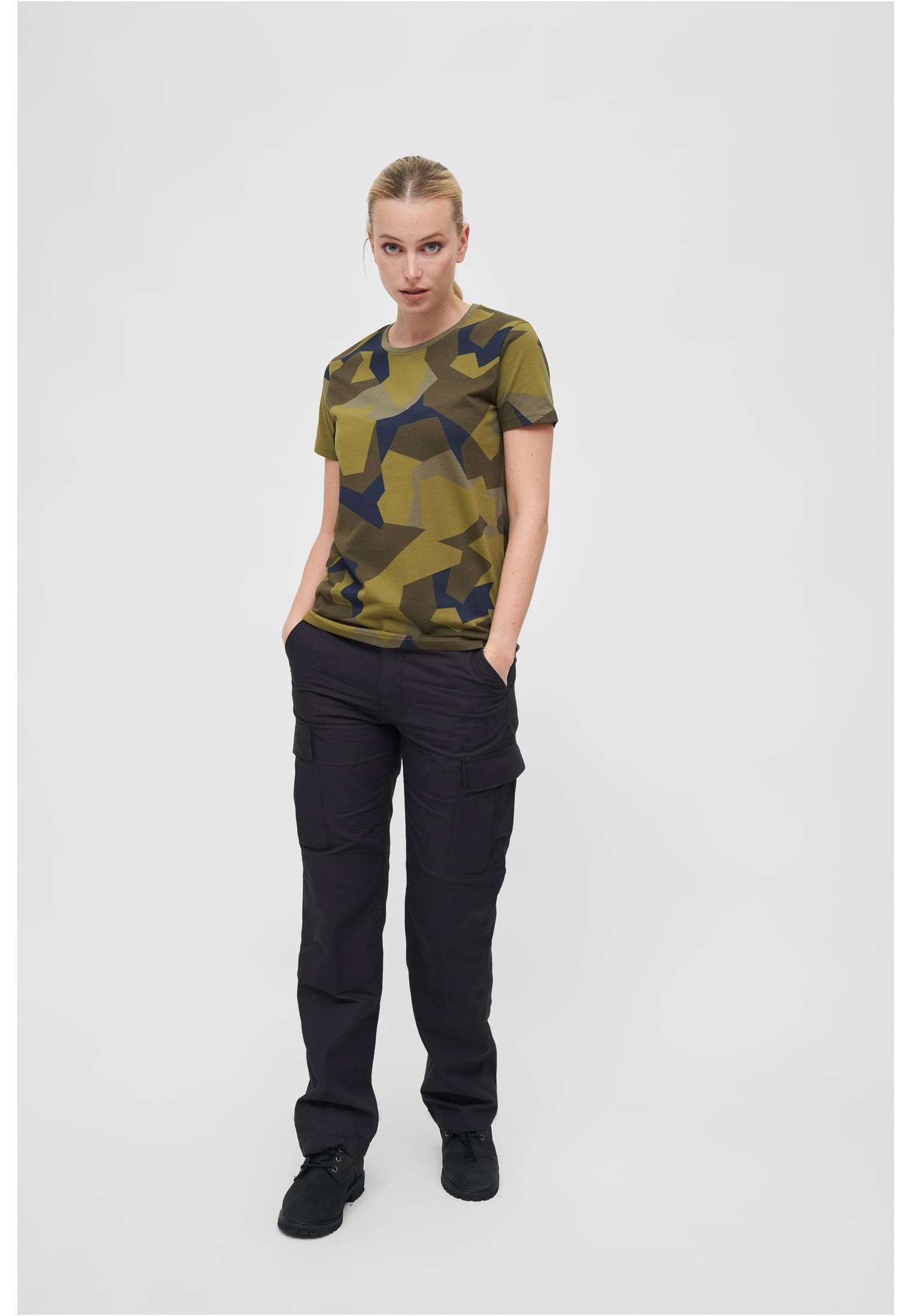 Damen T-Shirt Kurzarmshirt (1-tlg) Brandit swedishcamo Ladies