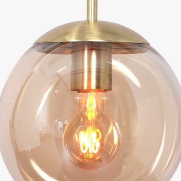 Steinhauer LIGHTING Pendelleuchte, Pendellampe Hängeleuchte Deckenlampe Esszimmerlampe Metall Glas