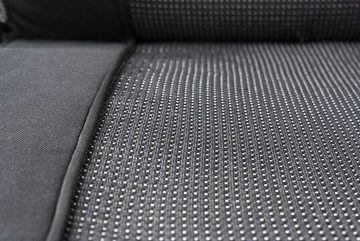 WALSER Autositzbezug Universal Polyester Auto Schonbezüge 2 Vordersitze grau waschbar