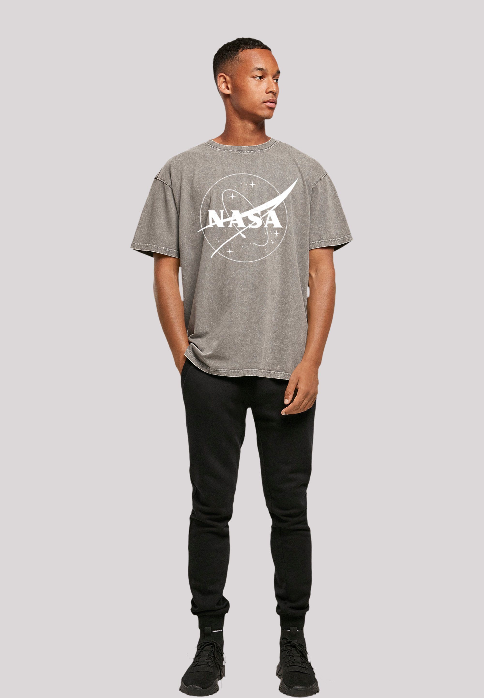 F4NT4STIC T-Shirt NASA Classic Logo Print Asphalt Insignia