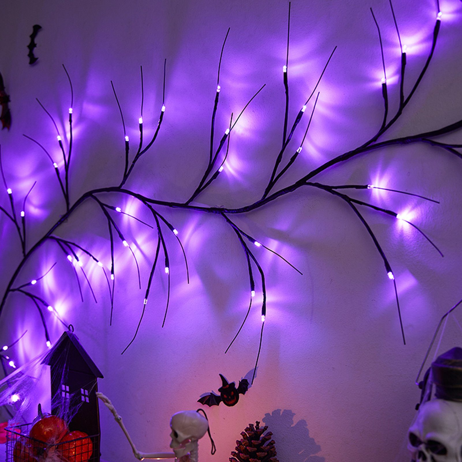Lichter Rutaqian für Garten Deko Halloween Innen Außen Lichterkette, Lichterkette Halloween