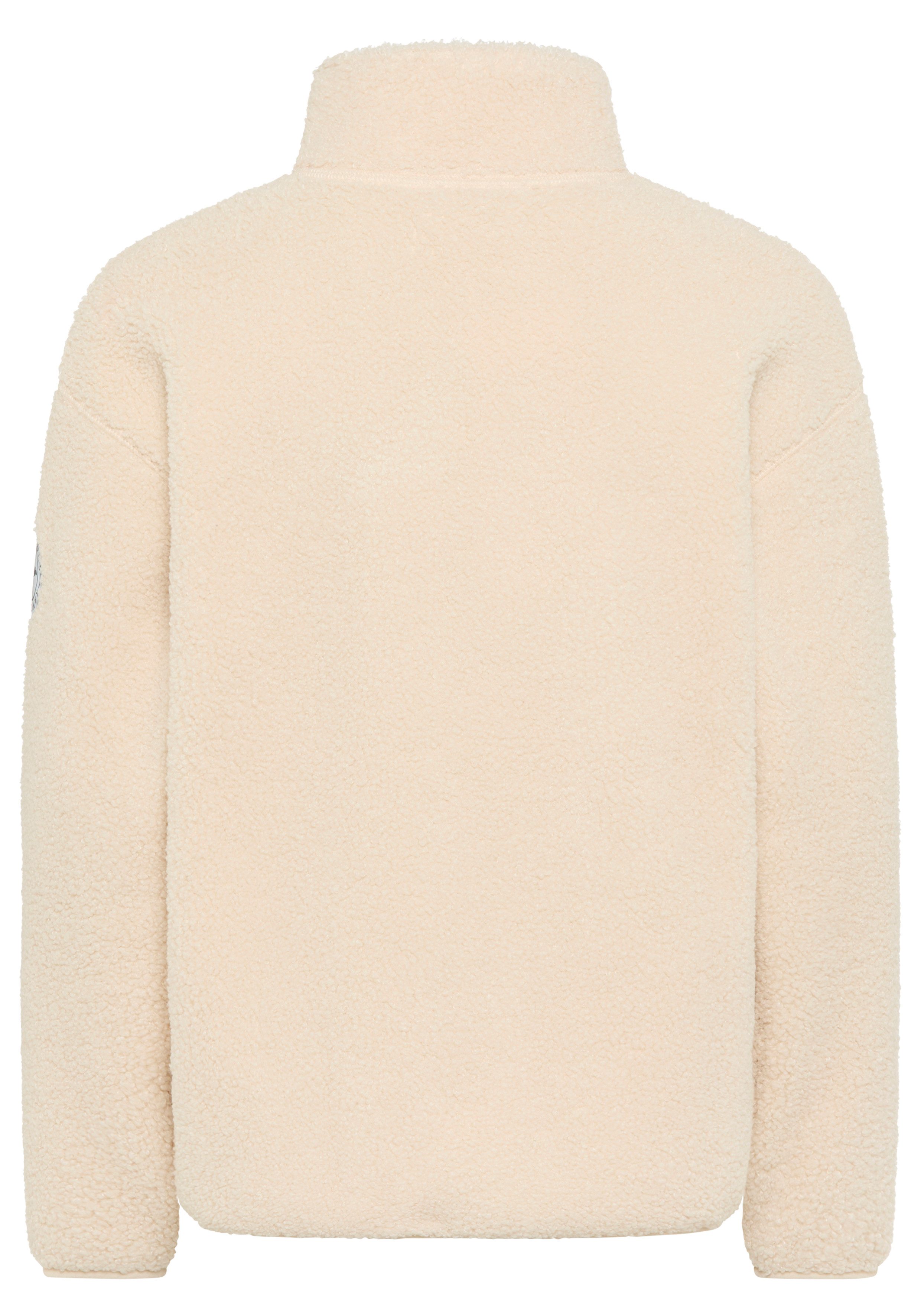 KangaROOS Sweatjacke Fleecejacke, Kuschel-Jacke mit reflektierendem Badge Weicher Teddyplüsch