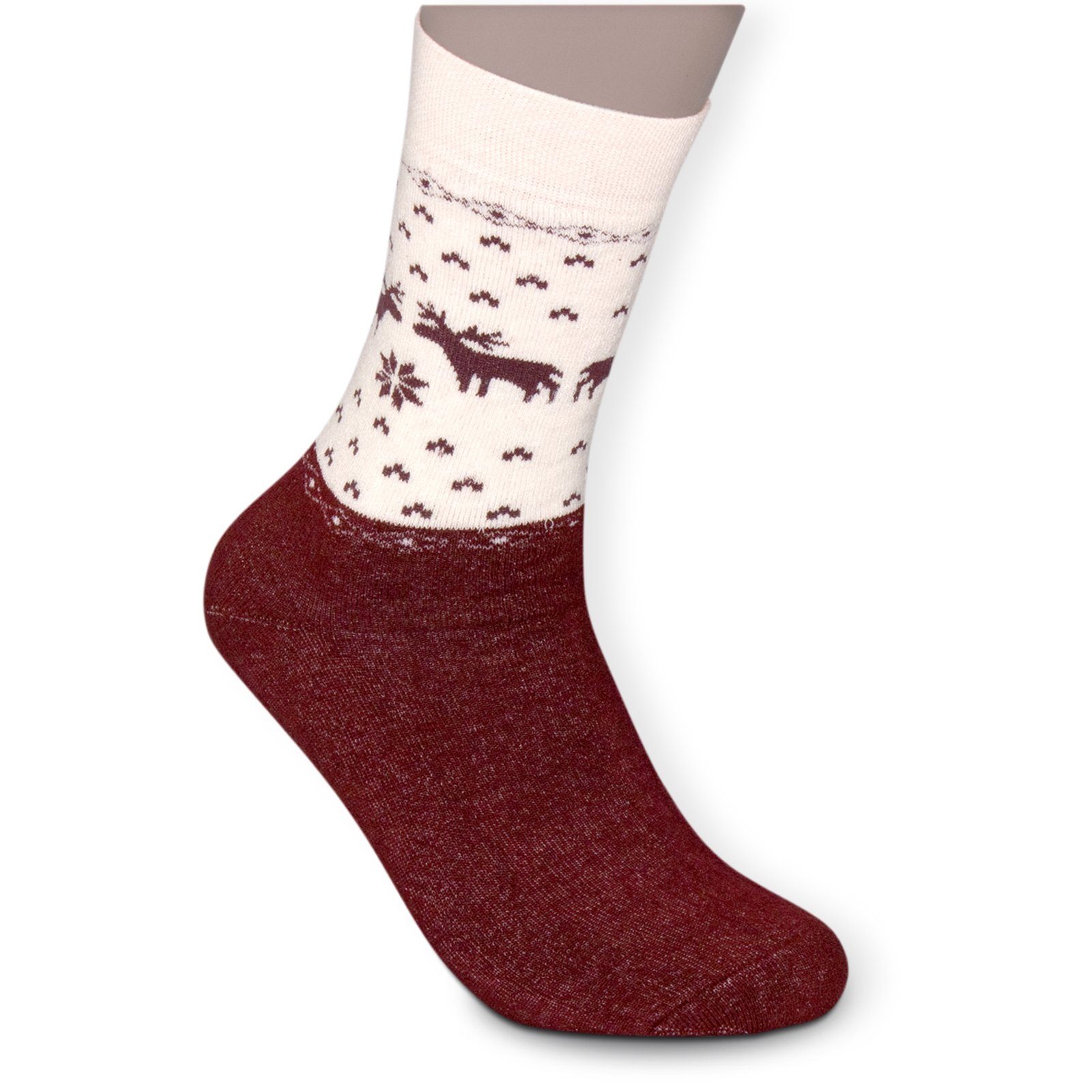 weichem weiss) Die rot mit Thermosocken (Bund, VOLLFROTTEE 3-Paar, Bund Sockenbude grau