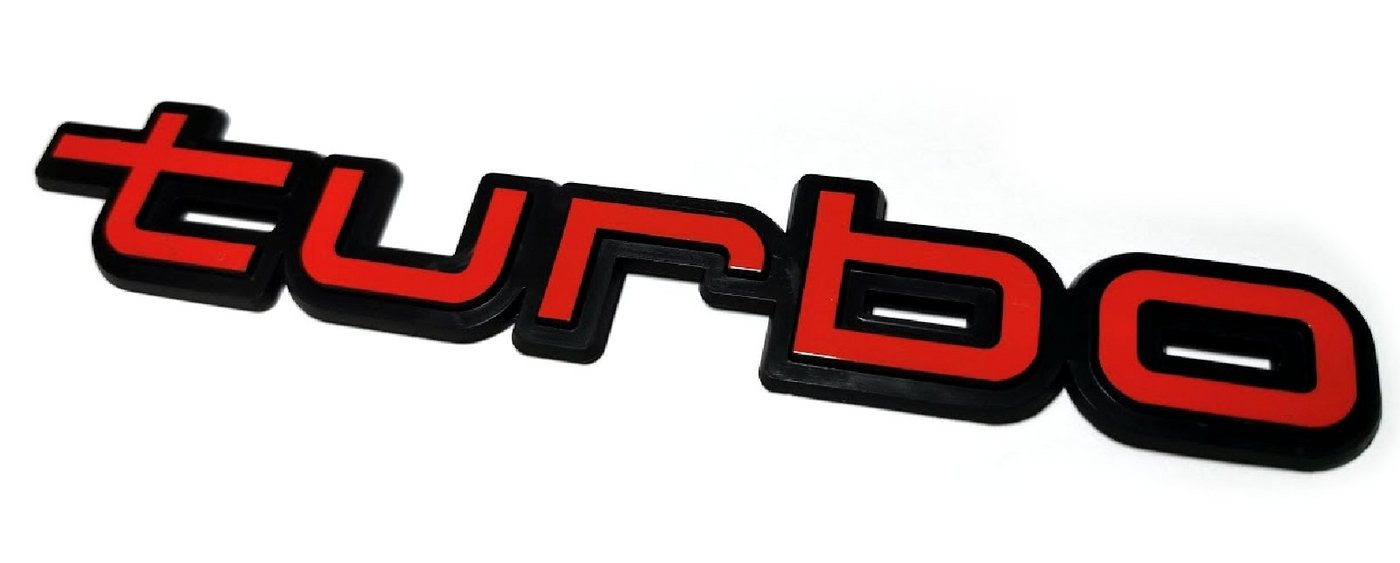 Thumbnail - HR Autocomfort Typenschild Auto 3D Relief turbo Emblem rot Signet 18 cm Schild