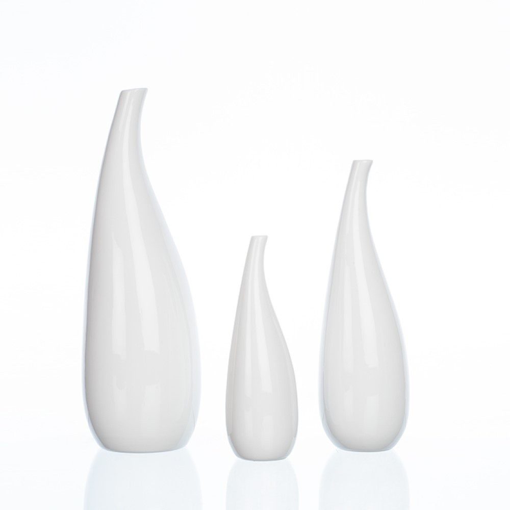 Sandra Rich Dekovase Blumenvase, Porzellan- VASE "CURVED" 25cm. 1 STÜCK.