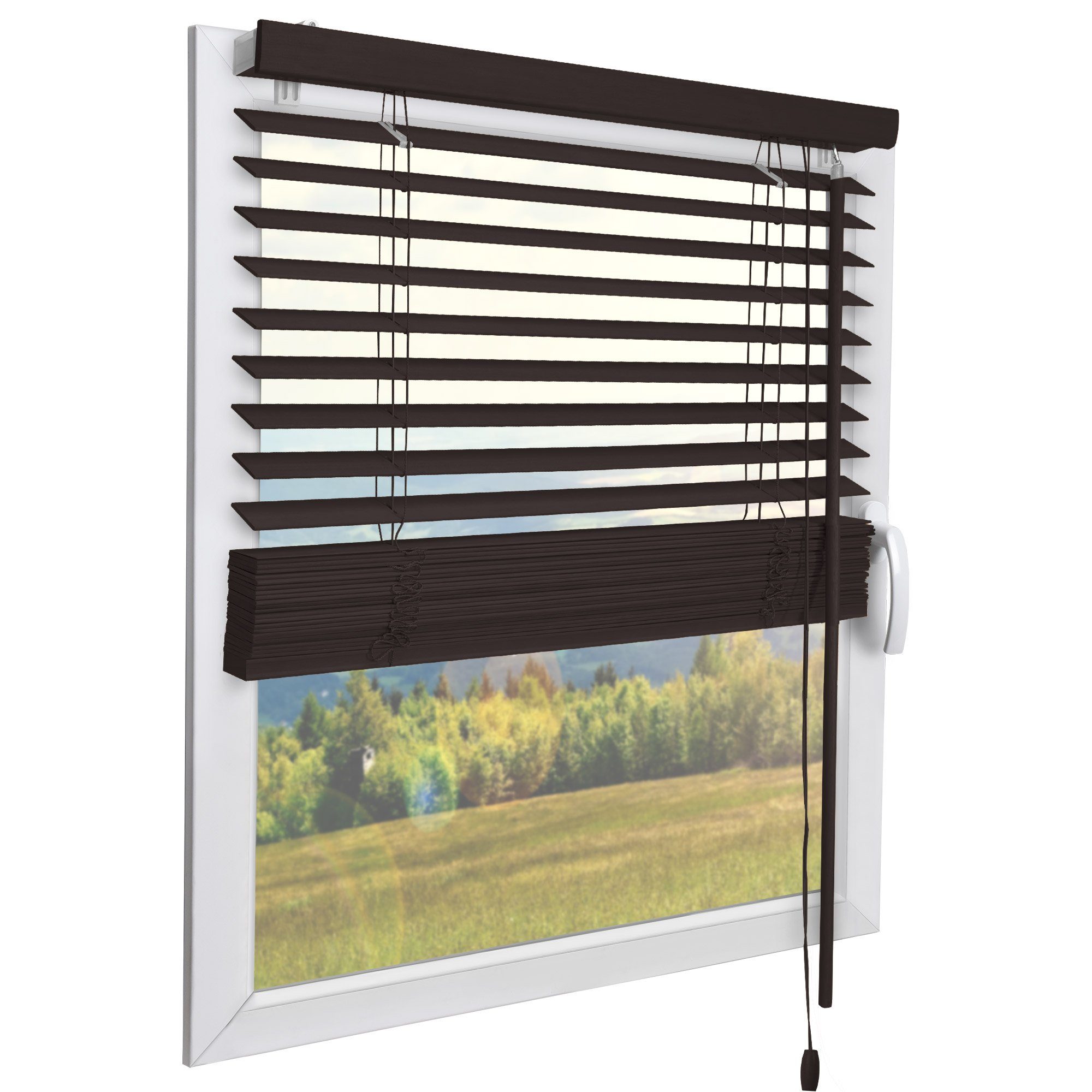Sol Royal Jalousie SolDecor JH3, Holzjalousie Dunkelbraun
