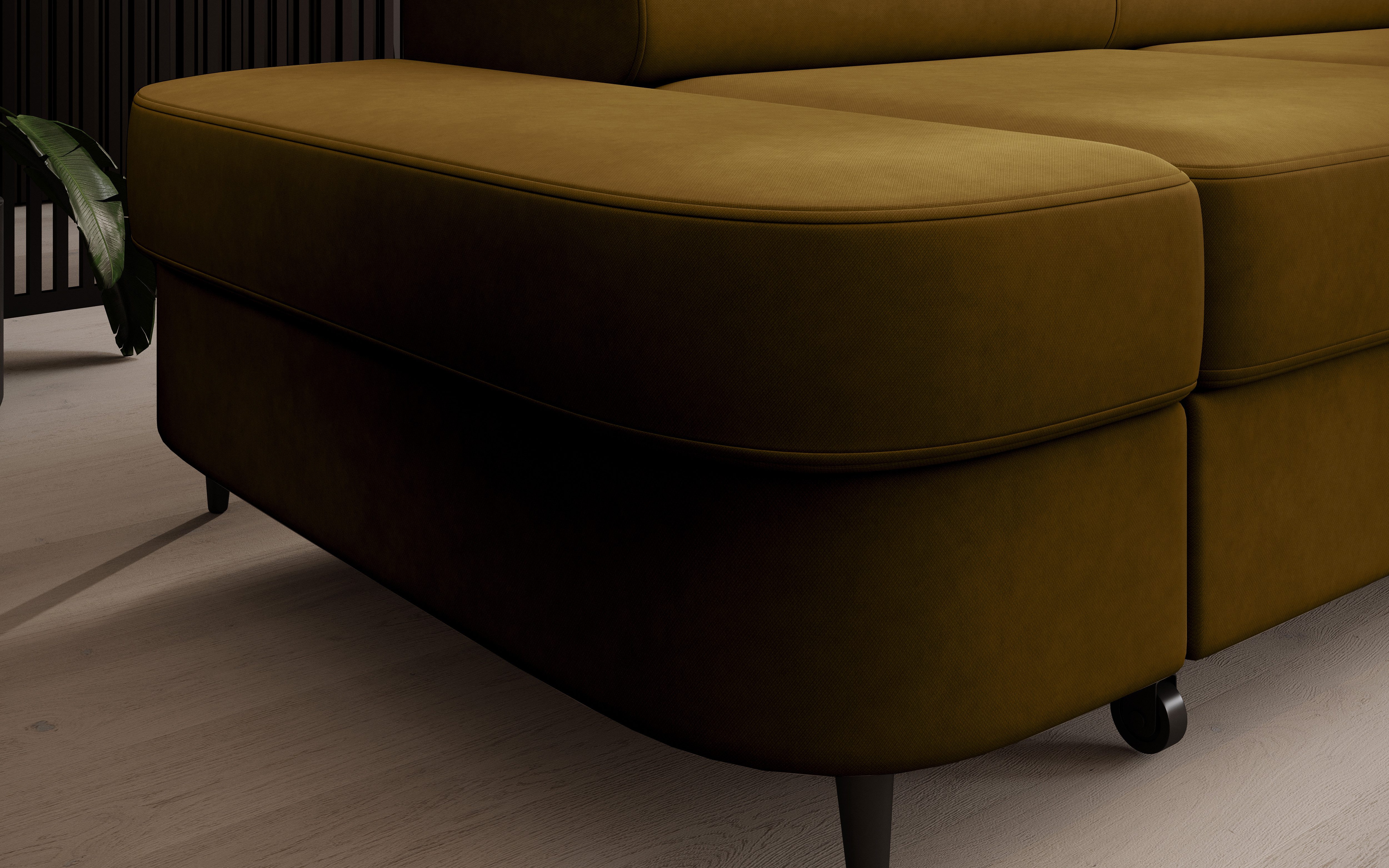 NEXT COLLECTION Ecksofa Priam L, Verstellbare Kopfstützen, angenehmer und fühlbarer Stoff, mit Schalffunktion, mit Bettkasten