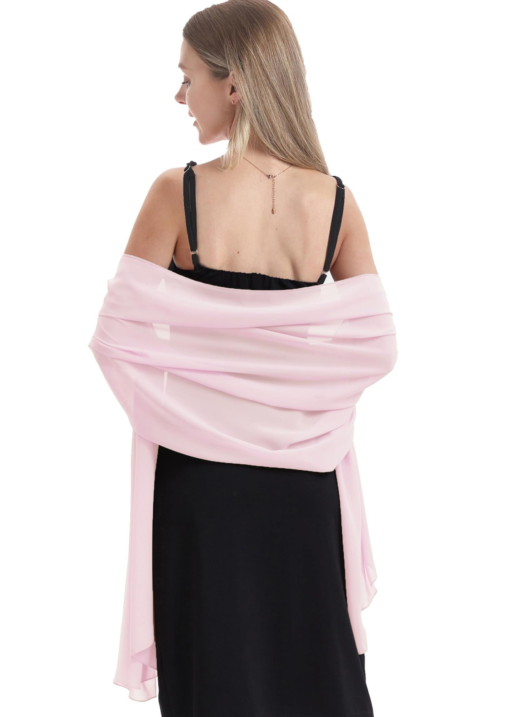 Zaewry Modeschal Damen Schal – Elegante leichte Stola, weich fließend, (1-St), ideal für Abendkleid, Hochzeit & festliche Anlässe