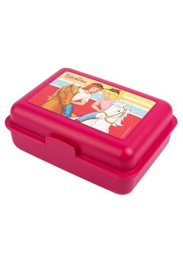 United Labels® Lunchbox Bibi und Tina Brotdose mit Trennwand Rot, Kunststoff (PP)
