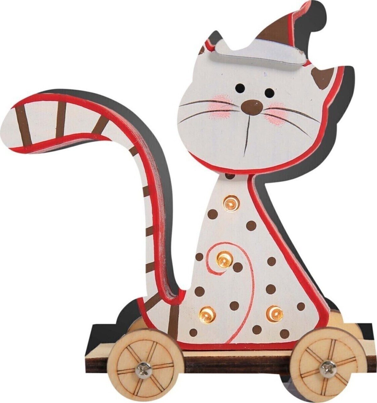 Hellum Deckenleuchten Hellum LED-Holzkatze 524185