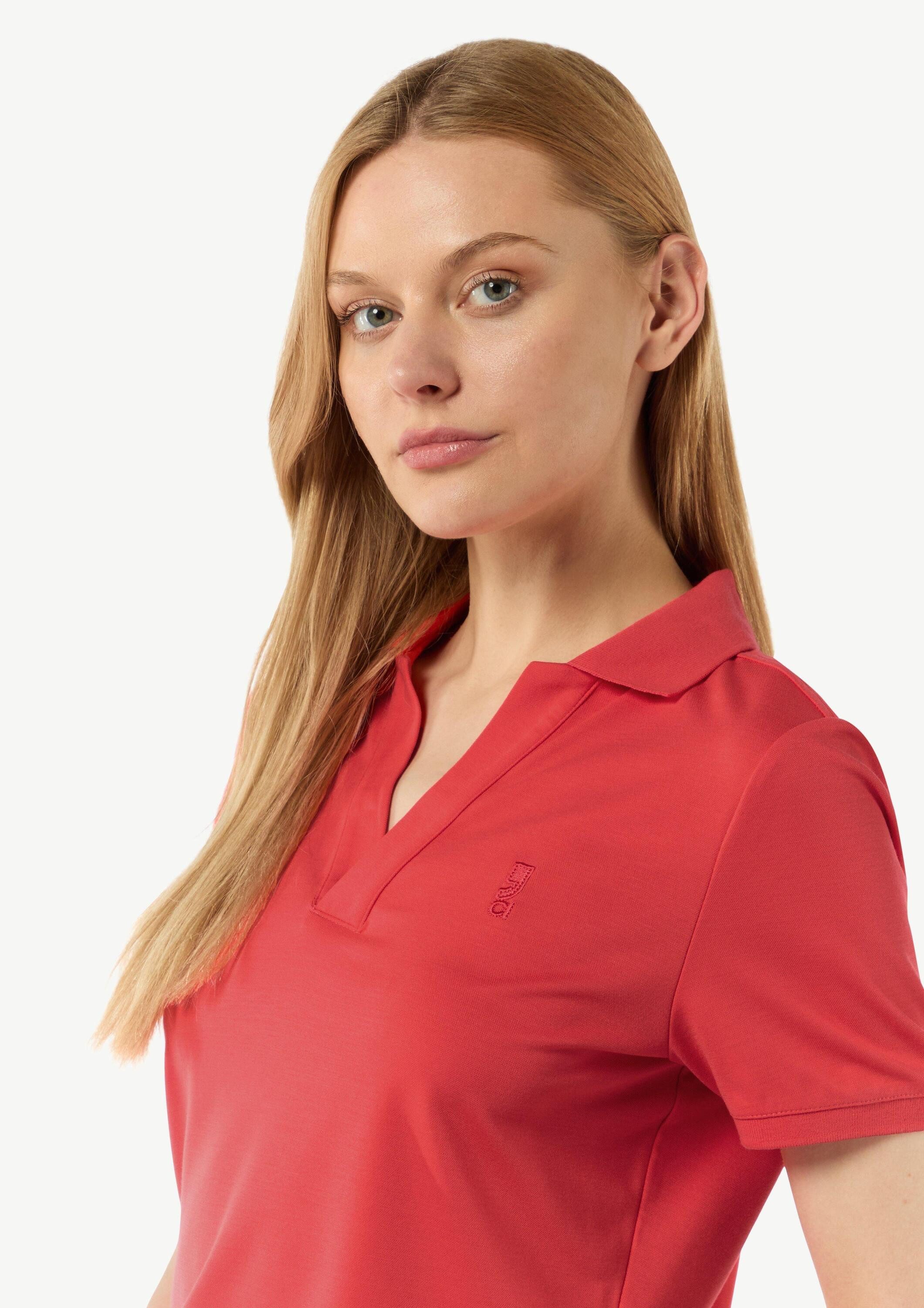 comma Kurzarmshirt T-Shirt Shirt aus Viskosemix