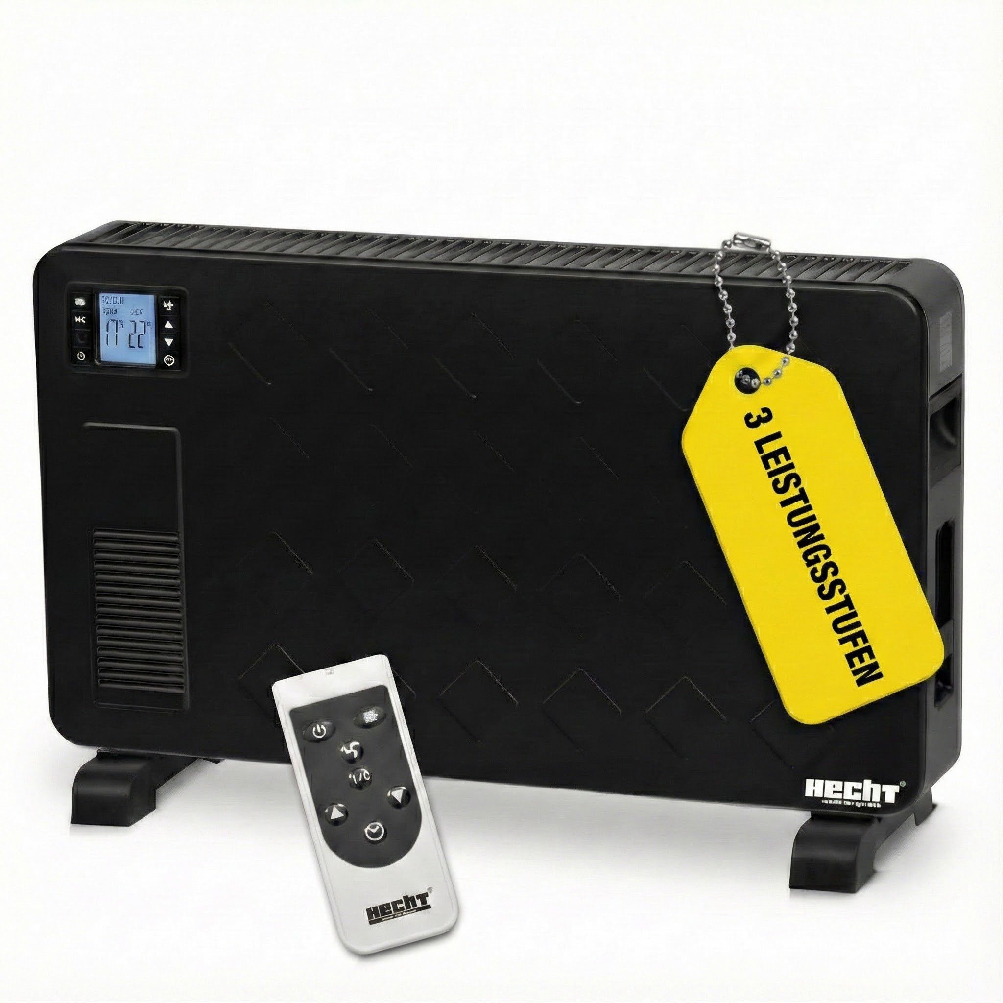 Hecht Konvektor Elektro Heizung 3623, 2300 W, Thermostat, Timer, Stromsparend