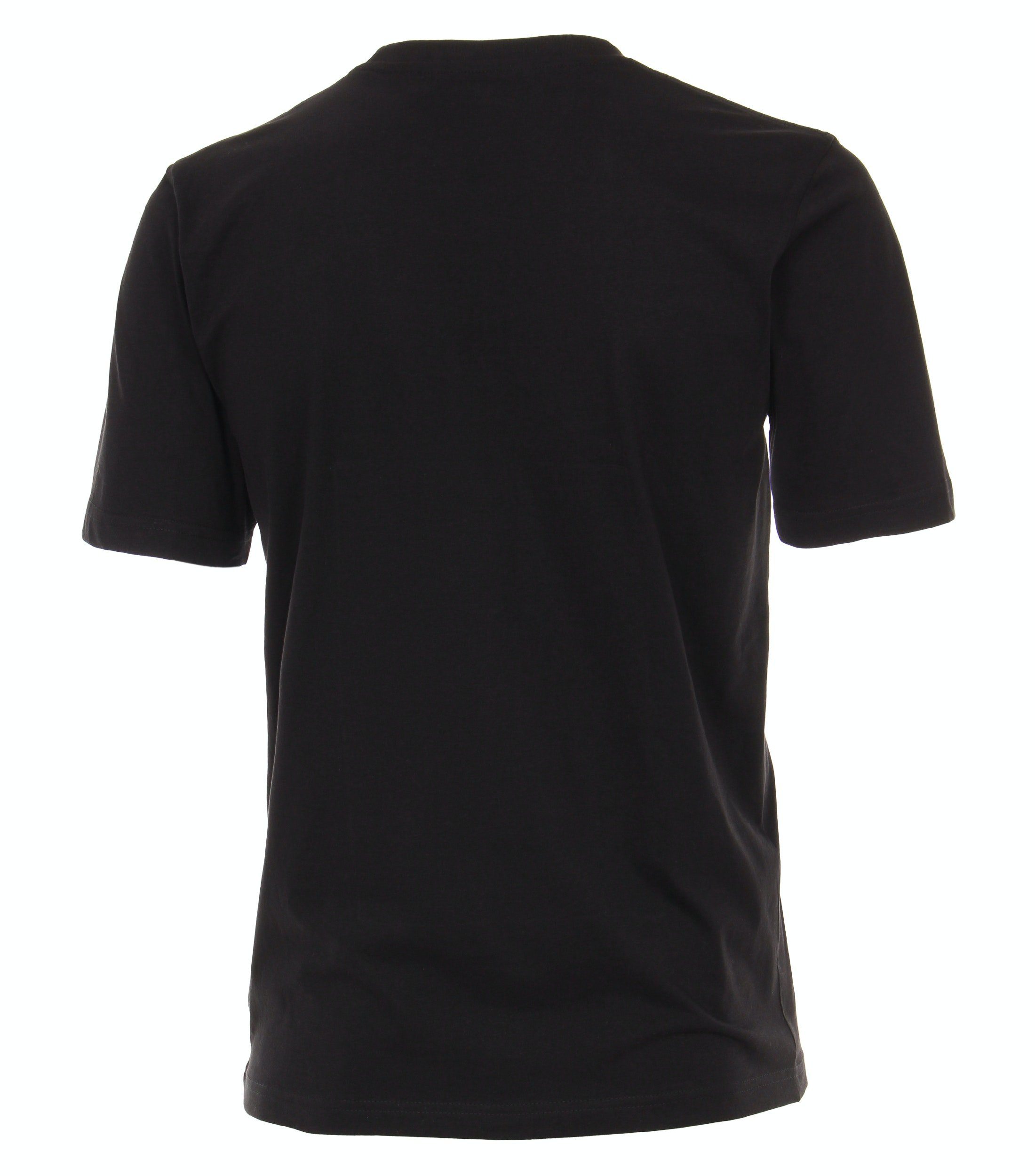 2er schwarz mit CASAMODA Shirt Herrenshirt Pack T-Shirt im (2-tlg)