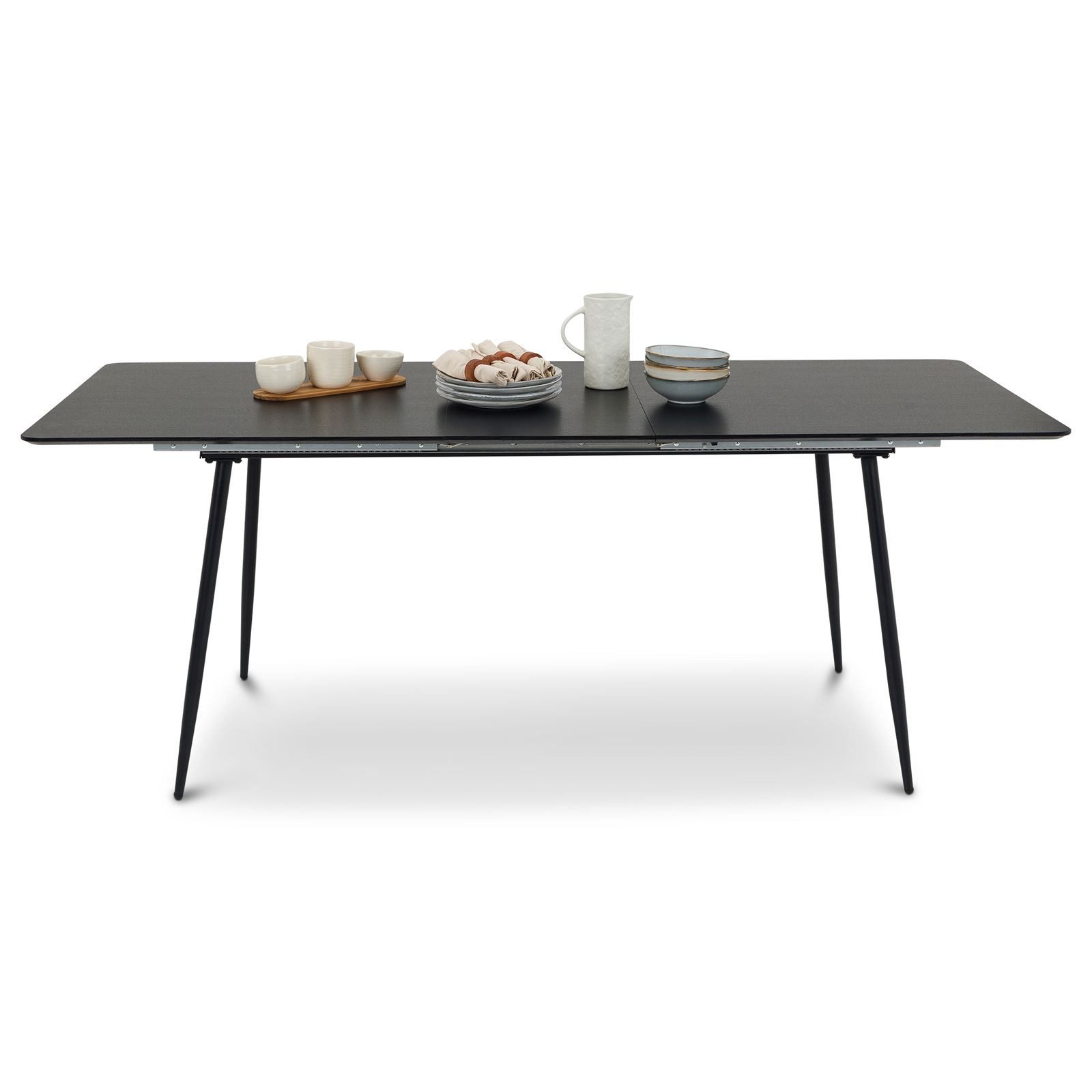 IDIMEX Esstisch ORSA, Esszimmertisch ausziehbar 160-200x80 cm Schwarz günstig online kaufen