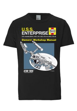 LOGOSHIRT T-Shirt Star Trek - Haynes Manual mit lizenziertem Print