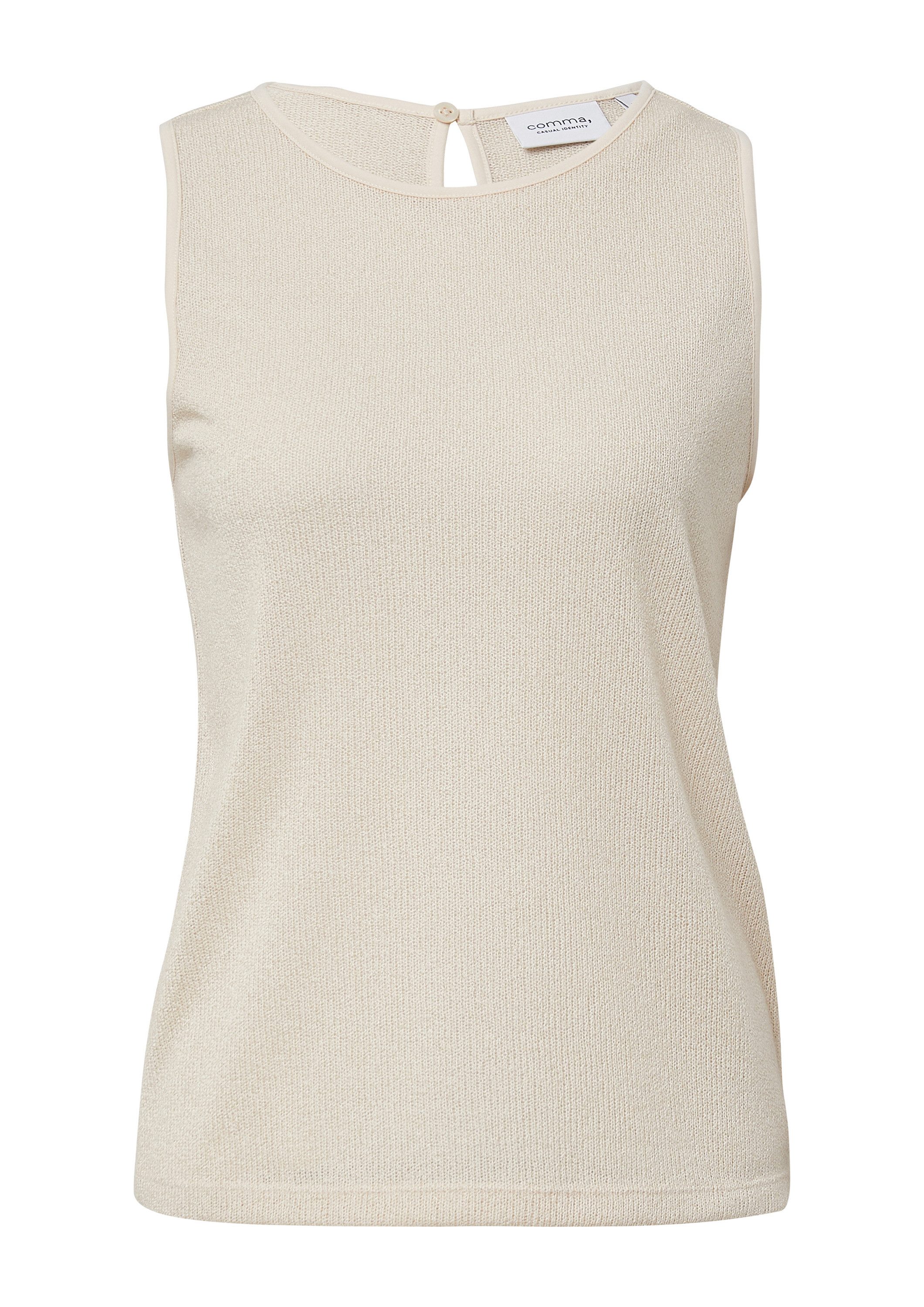 comma Muskelshirt T-Shirt Stricktop aus Viskosemix günstig online kaufen