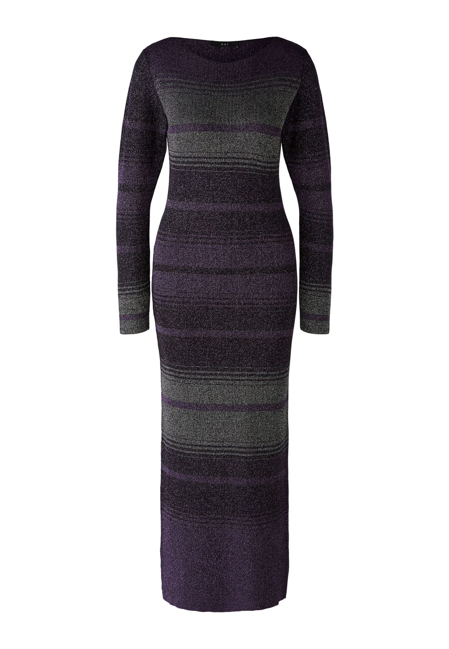 Oui Strickkleid Strickkleid mit Glanzgarn